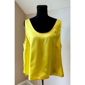 NWT Loft Yellow Satin Tank Top Size XL